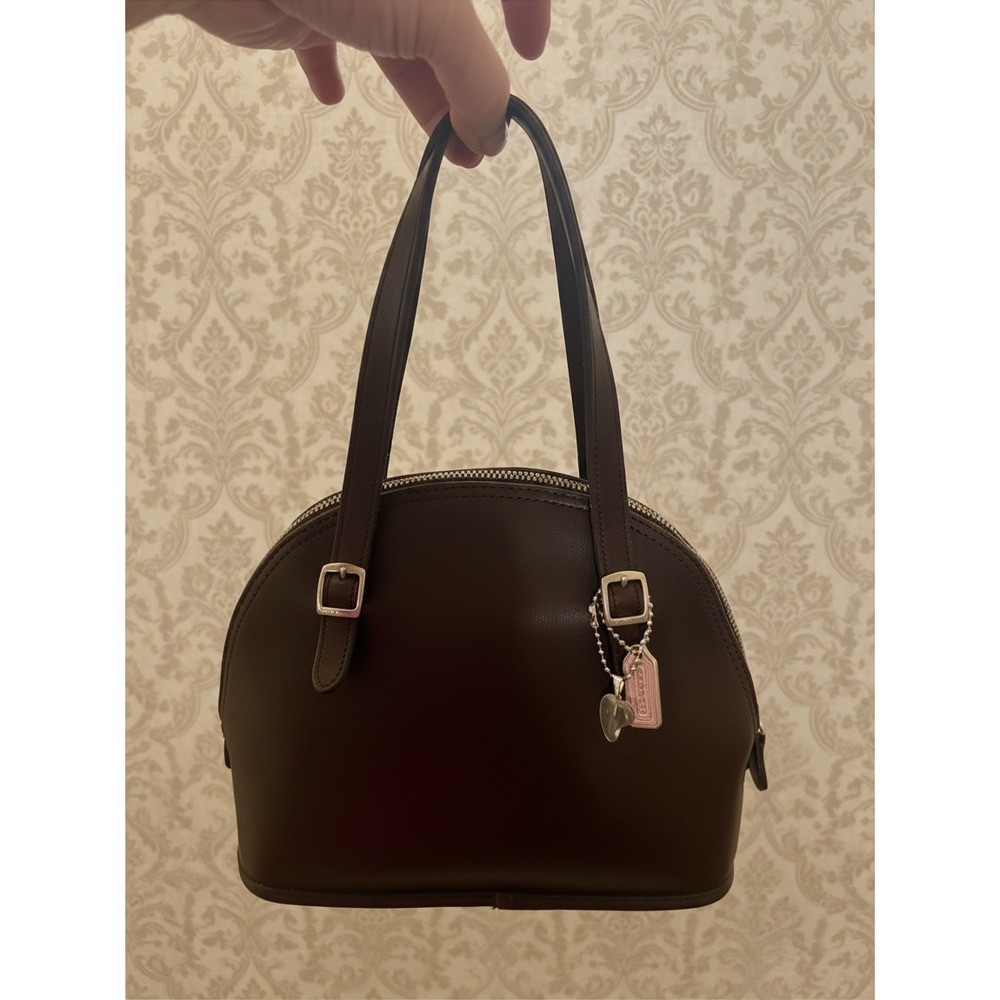 Vintage 1998 Coach Cha-Cha Satchel 9050 Mahogany Brown Leather USA